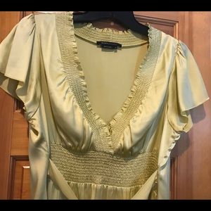 BCBG light yellow gold dress